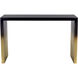 Monaro 52 X 20 inch Black / Antique Brass Console Table